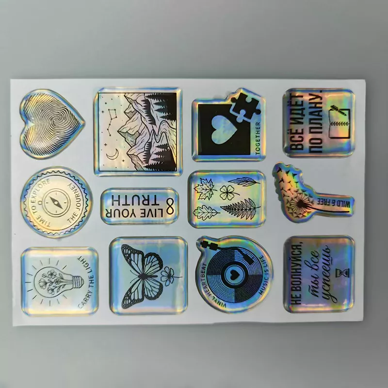 Holographic na Domed Sticker